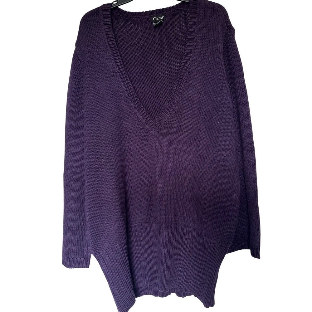 NYC V-Neck Bell Sleeves‎ Ribbed Knit Pullover Sweater 3XL